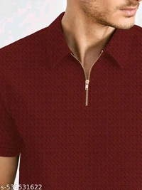 BURRMELLOW Tshirts for men tshirt collar men - Brown, XS S M L XL