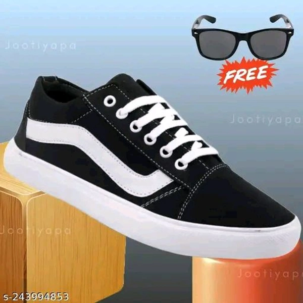 STYLISH CASUALS TRENDING SHOES FOR MEN (BLACK) WITH FREE GIFT - IND-6 IND-7 IND-8 IND-9 IND-10, Mine Shaft
