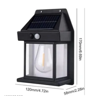 Solar Wall Light Outdoor - Black