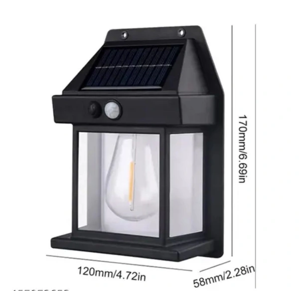 Solar Wall Light Outdoor - Black