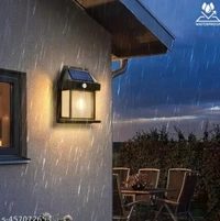 Solar Wall Light Outdoor - Black
