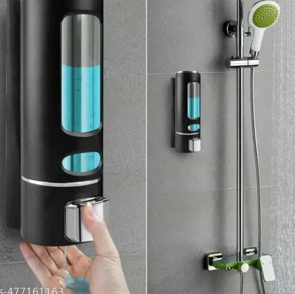 Urban Elegance ABS Plastic Soap Dispenser Sanitizer Dispenser Lotion Gel Dispenser Wall Mounted Liquid Soap Handwash Dispenser for Bathroom Kitchen ( Capsule, 400 Ml ) - Black
