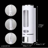 Urban Elegance ABS Plastic Soap Dispenser Sanitizer Dispenser Lotion Gel Dispenser Wall Mounted Liquid Soap Handwash Dispenser for Bathroom Kitchen ( Capsule, 400 Ml ) - White