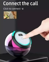 Mini Boost 4 Bluetooth Speaker 4D Mini Electroplating Round Steel Speaker - Blue