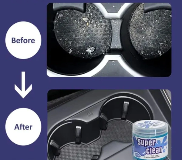 Super Cleaning Gel High-Tech Cleaning Compound Gel for Car AC Vent & Dashboard Keyboard Vehicle Interior Cleaner (Blue) (super clean car & keyboard cleaning gel) (Pack of 2) - Melrose