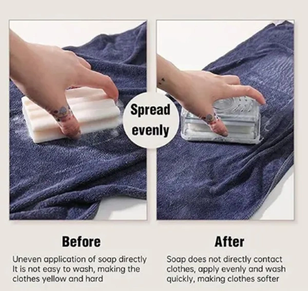 (Pack Of 2) "Soap Roller Dispenser", 2-in-1 Portable Soap Dish & Soap Dispenser with Roller and Drain Holes,Multifunctional Soap Holder Foaming Soap Bar Box for Cleaning Cloth Brush - Periwinkle