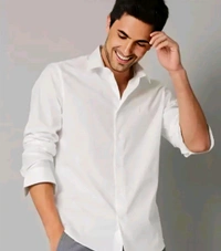 Premium White Formal Shirt For Men - White, L