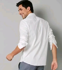 Premium White Formal Shirt For Men - White, L