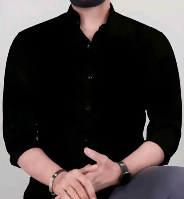 Premium Black Formal Shirt For Men - Black, XL