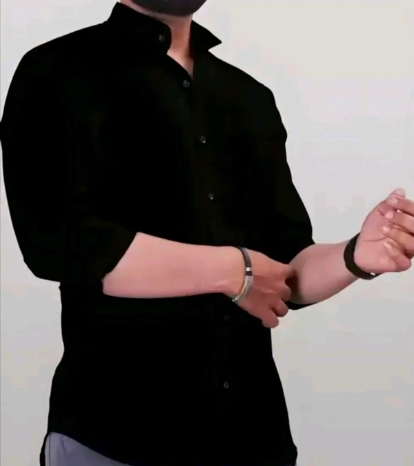 Premium Black Formal Shirt For Men - Black, XL