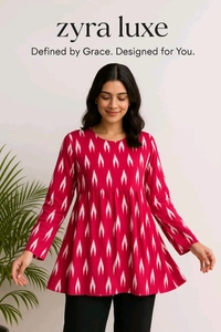 Trending Short Kurti By Zyra Luxe - Red, L