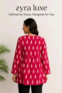 Trending Short Kurti By Zyra Luxe - Red, L