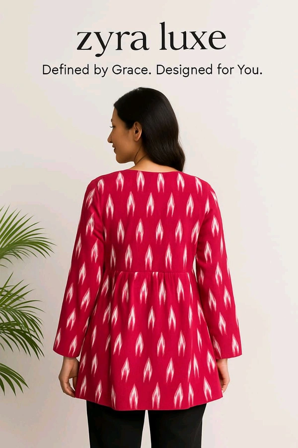 Trending Short Kurti By Zyra Luxe - Red, L