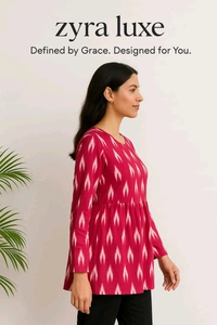 Trending Short Kurti By Zyra Luxe - Red, L