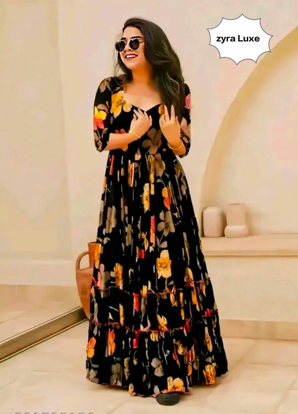 Long Gown - Black, S