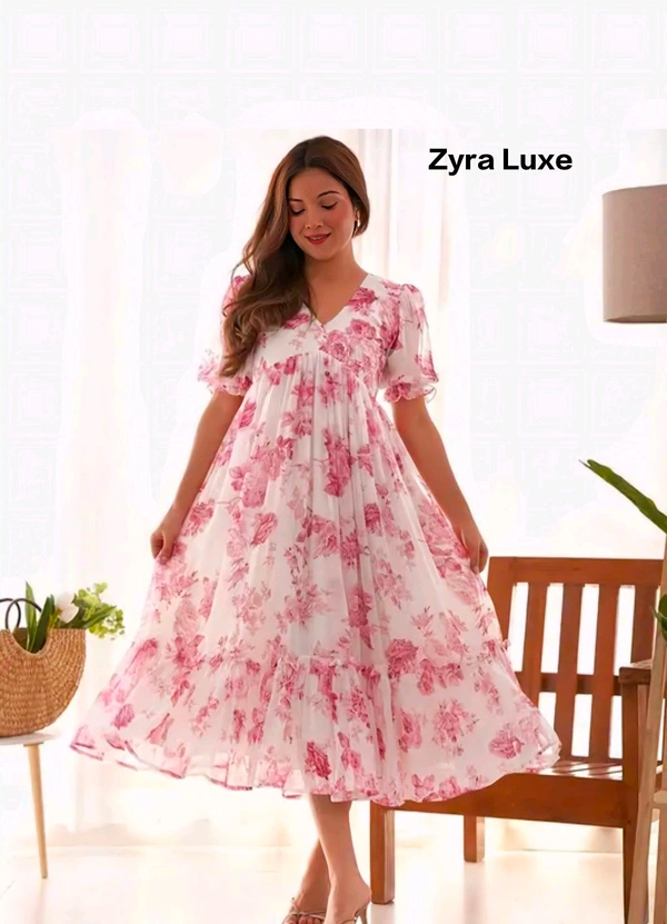 Luxury Gown - Pink Lace, S