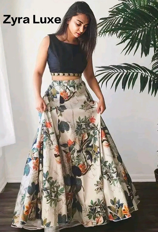 Lehenga Choli - Black, Free Size