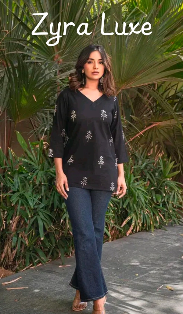 Stylish Kurti  - Black, XXL