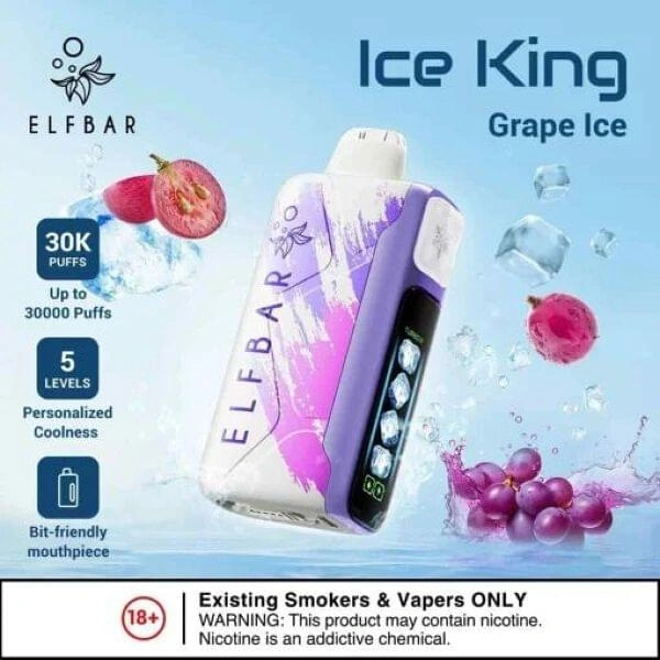 Elfbar ice King 30k Puffs Grape ice