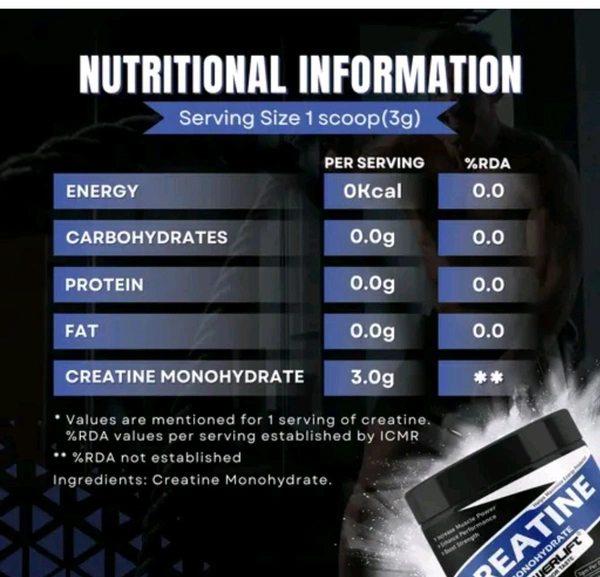 Non Flavoured Creatine Monohydrate 