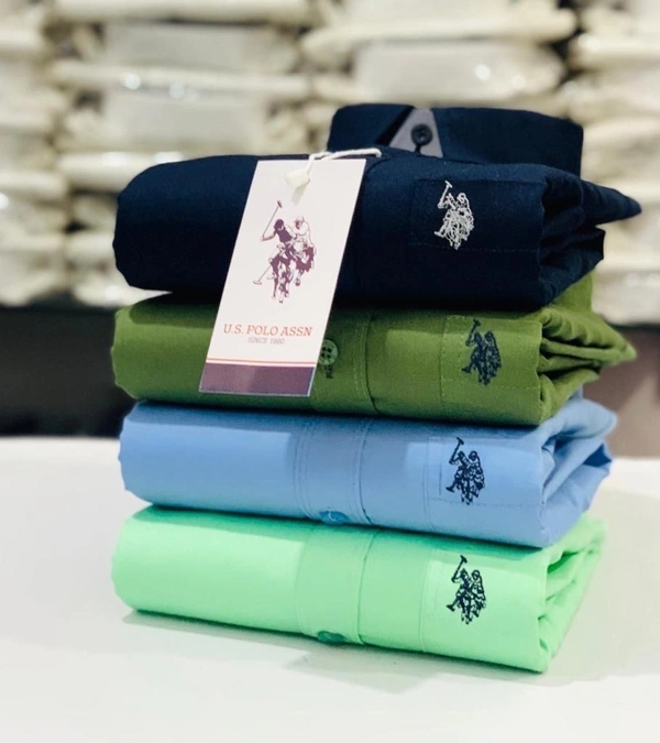 Us polo US POLO 4-Pack Plain Shirts Combo – Timeless Style and Comfort - M-38