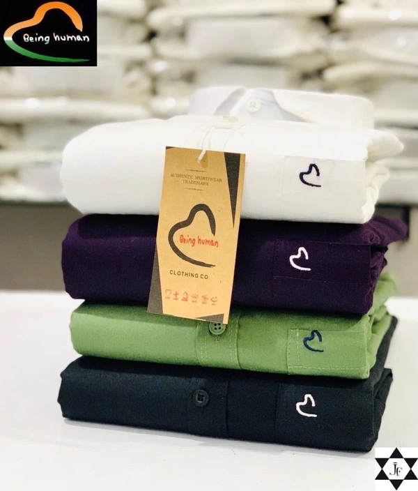 Being Human 4-Pack Plain Shirts Combo – Timeless Style and Comfort - S-36