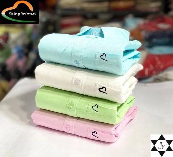 Being Human 4-Pack Plain Shirts Combo – Timeless Style and Comfort - L-40