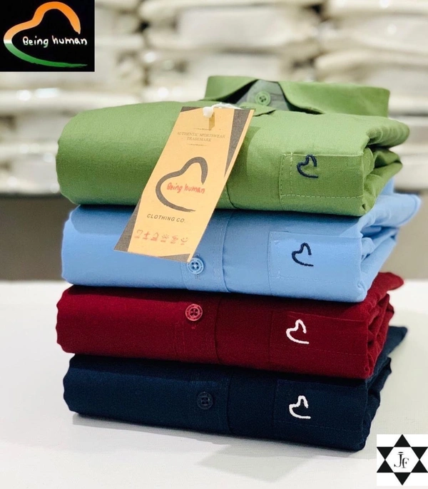 Being Human 4-Pack Plain Shirts Combo – Timeless Style and Comfort - S-36