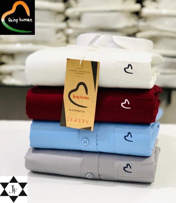 Being Human 4-Pack Plain Shirts Combo – Timeless Style and Comfort - XXL-44