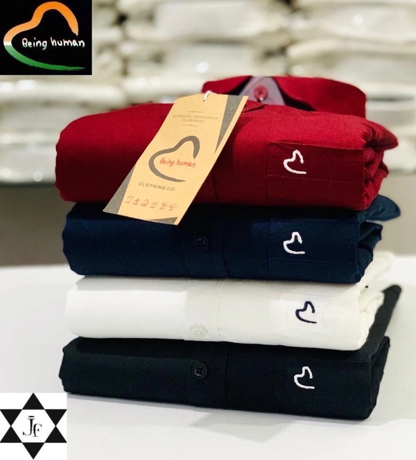 Being Human 4-Pack Plain Shirts Combo – Timeless Style and Comfort - L-40