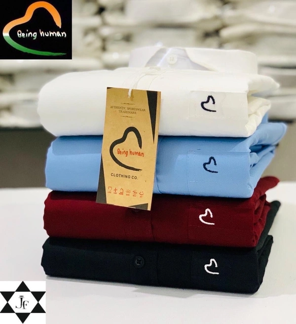 Being Human 4-Pack Plain Shirts Combo – Timeless Style and Comfort - S-36