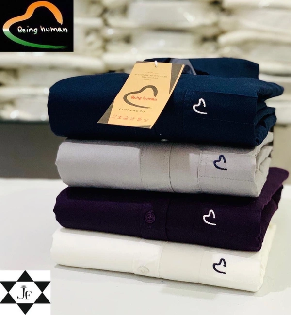 Being Human 4-Pack Plain Shirts Combo – Timeless Style and Comfort - XL-42