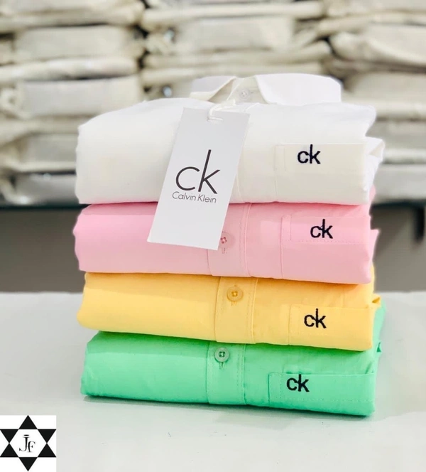 CK👔 CK Brand 4-Pack Plain Shirts Combo – Timeless Style and Comfort - XL-42