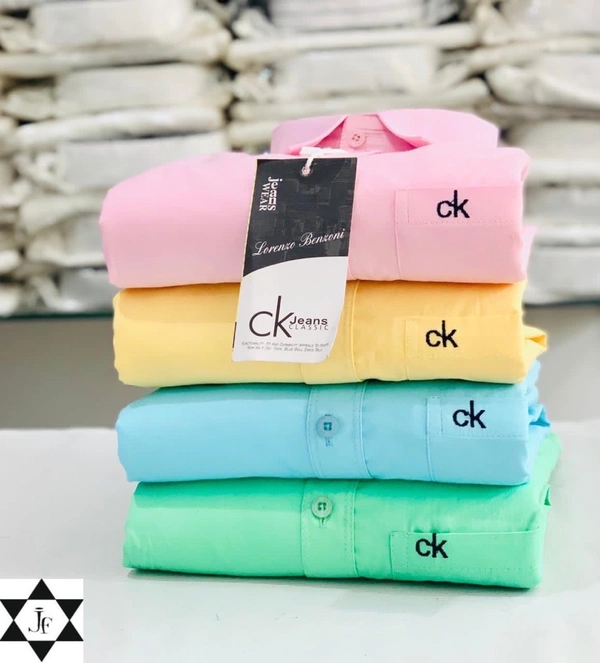 CK👔 CK Brand 4-Pack Plain Shirts Combo – Timeless Style and Comfort - XL-42