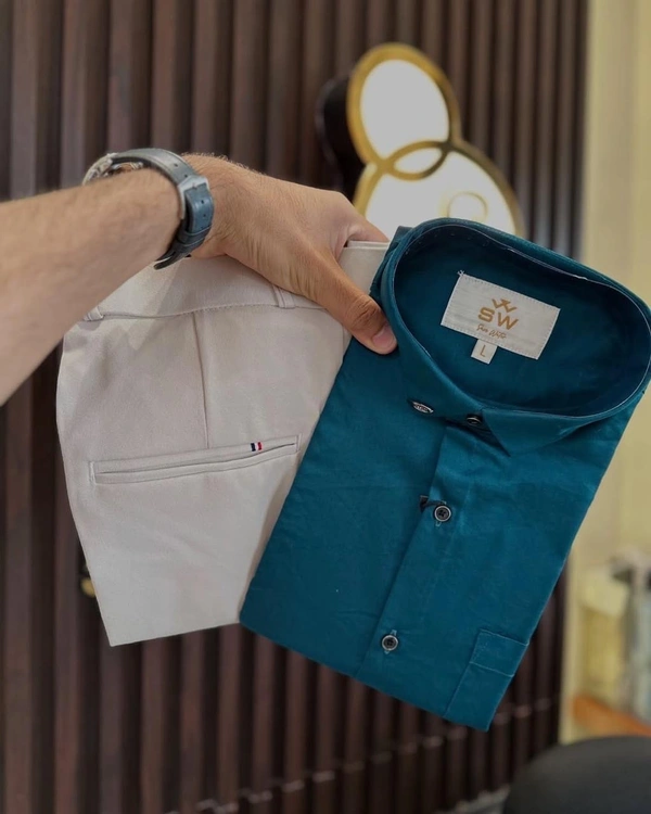 Formal Plain Shirt Pant Combo – Timeless Style And Comfort - M-38, 28