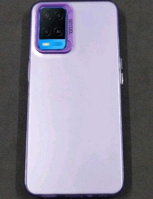 Premium Purple Silicone Back Cover for OPPO A54 – Soft, Shockproof - Mauve, OPPO A54