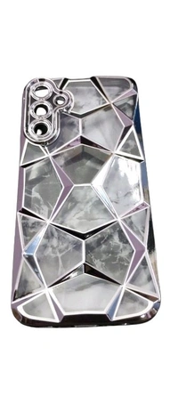 Back Cover for Samsung A15 5G in purple color (Camera Bump Protector, pack of: 1) - Samsung A15 5G, Silver