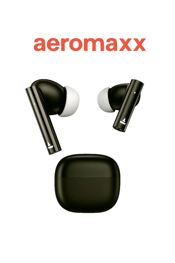 boAt Aeromaxx Wireless TWS Earbuds with 60 Hours Playtime, ENC & Voice Assistant - Black, Universal