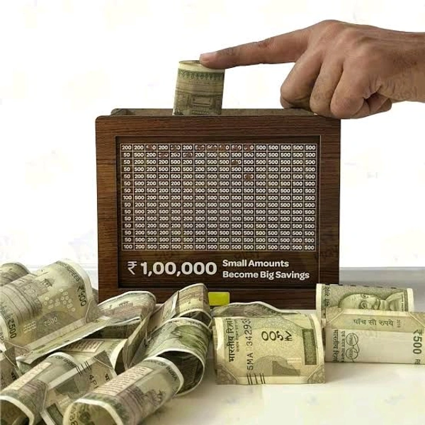1 Lakh Wooden Money Box