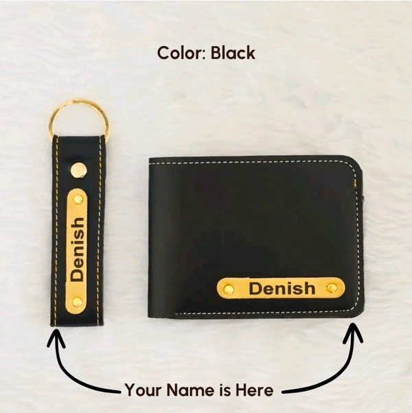 Premium Wallet & Keychain Combo - Black