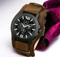 Royal Wrist |leather Style Men , Best For Office ,Party And Occasions [Welcome To Royal Family]
