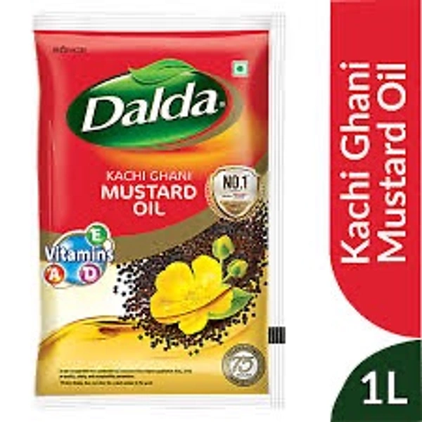 Dalda Kachi Ghani Mustard Oil Pouch (Sarsher Tel) (1 L