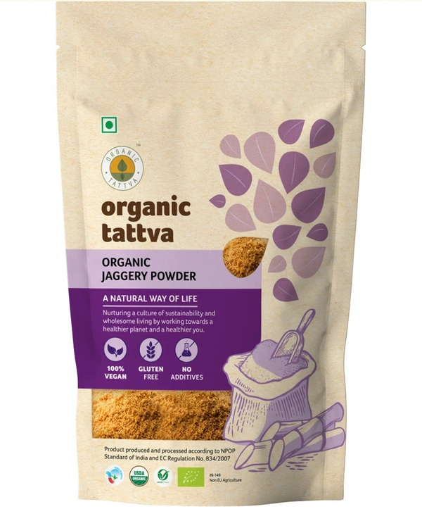 Organic Tattva Powder Jaggery (Akher gur) (500 g)