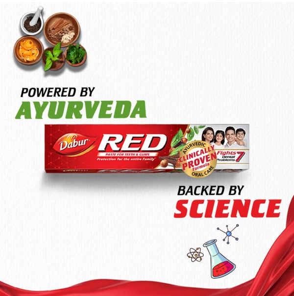 Dabur Red Paste - 175 Grams (Complete Cavity Protection |13 Ayurvedic Herbs Toothpaste.