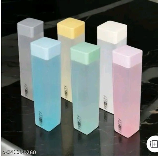 Frosly Twist Plastic Food Grade Fridge Square Water Bottle Gift Set(6 pieces, 1L,Multi) | 950 milliliter