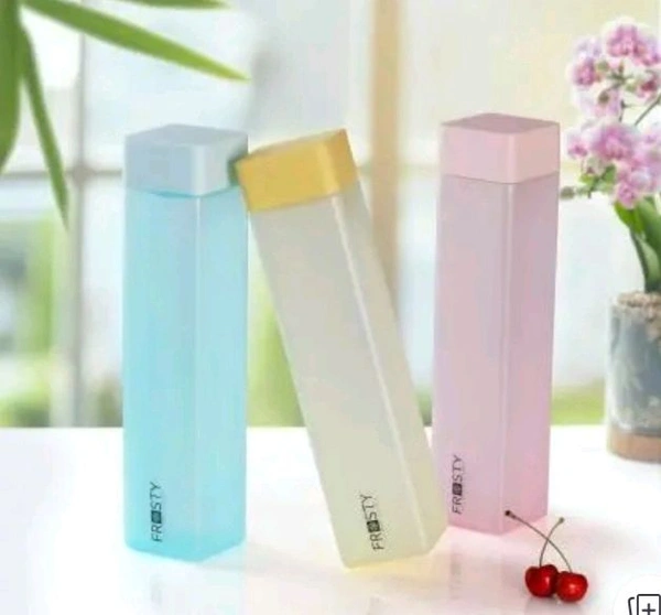 Frosly Twist Plastic Food Grade Fridge Square Water Bottle Gift Set(6 pieces, 1L,Multi) | 950 milliliter