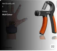 EDROOF Combo Of Hand Grip & Finger Exerciser Adjustable Hand Grip L Adjustable Resistance (10 Kg-60Kg L Hand /Power Gripper For Home & Forearm Hand Exercisesb For Men & Womwn (Black/Orange