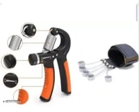 EDROOF Combo Of Hand Grip & Finger Exerciser Adjustable Hand Grip L Adjustable Resistance (10 Kg-60Kg L Hand /Power Gripper For Home & Forearm Hand Exercisesb For Men & Womwn (Black/Orange