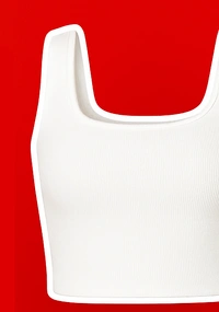 Women’s White Ribbed Cotton Tank Top | Sleeveless Camisole for Daily Wear, Gym, Yoga & Innerwear | Stretchable Slim Fit Vest - All Size, Black, White