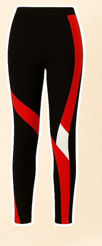 Stylish Women's Black & Red Activewear Co-ord Set – Stretchable T-Shirt & Leggings for Gym, Yoga & Daily Wear - S, M L, XL, XXL
